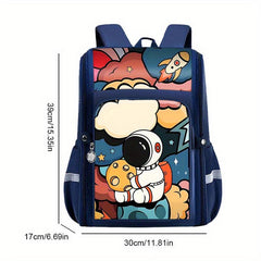 Cartoon Rocket Astronaut Backpack School Bag Travel Outdoor Sports Birthday Gift