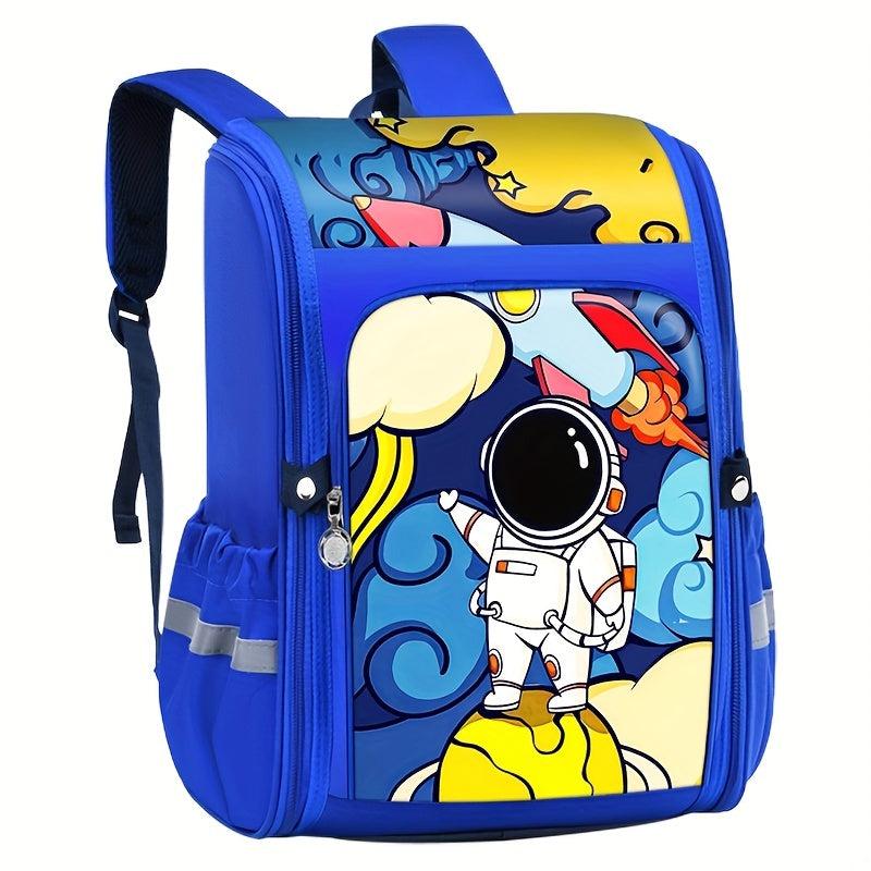 Cartoon Rocket Astronaut Backpack School Bag Travel Outdoor Sports Birthday Gift