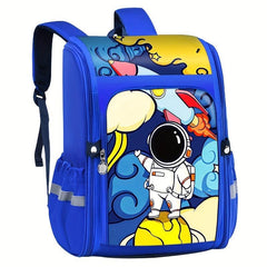 Cartoon Rocket Astronaut Backpack School Bag Travel Outdoor Sports Birthday Gift