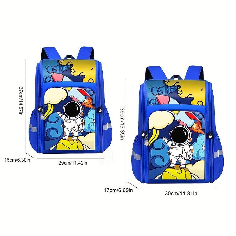 Cartoon Rocket Astronaut Backpack School Bag Travel Outdoor Sports Birthday Gift