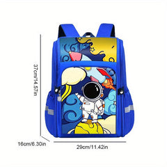 Cartoon Rocket Astronaut Backpack School Bag Travel Outdoor Sports Birthday Gift