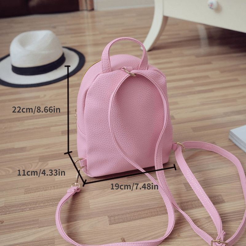 Versatile Women's PU Backpack with Adjustable Straps