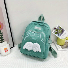 Casual Backpack Wings Decor Small Backpack Travel Backpack