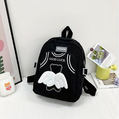 Casual Backpack Wings Decor Small Backpack Travel Backpack