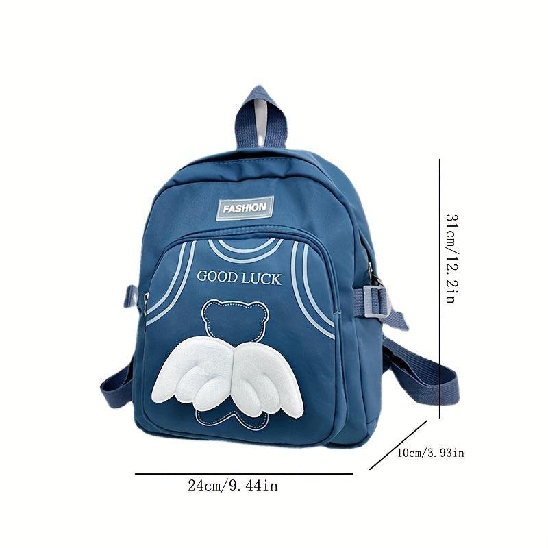 Casual Backpack Wings Decor Small Backpack Travel Backpack