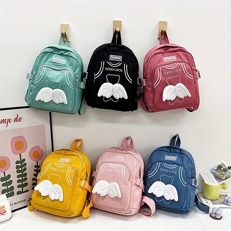 Casual Backpack Wings Decor Small Backpack Travel Backpack