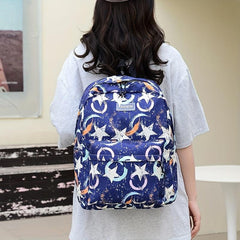 Colorful Five-pointed Star Pattern Backpack for Women