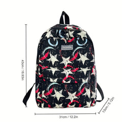 Colorful Five-pointed Star Pattern Backpack for Women