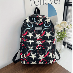 Colorful Five-pointed Star Pattern Backpack for Women