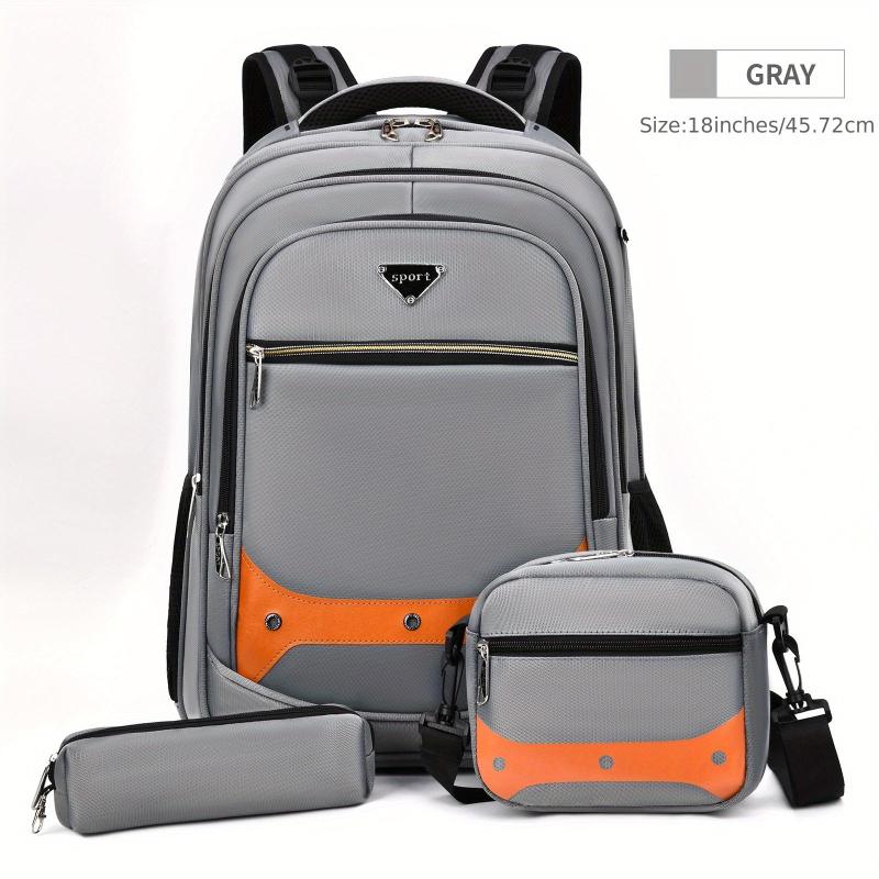 3pcs Backpack Set Laptop Crossbody Bag Large Capacity Travel Back