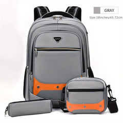 3pcs Backpack Set Laptop Crossbody Bag Large Capacity Travel Back