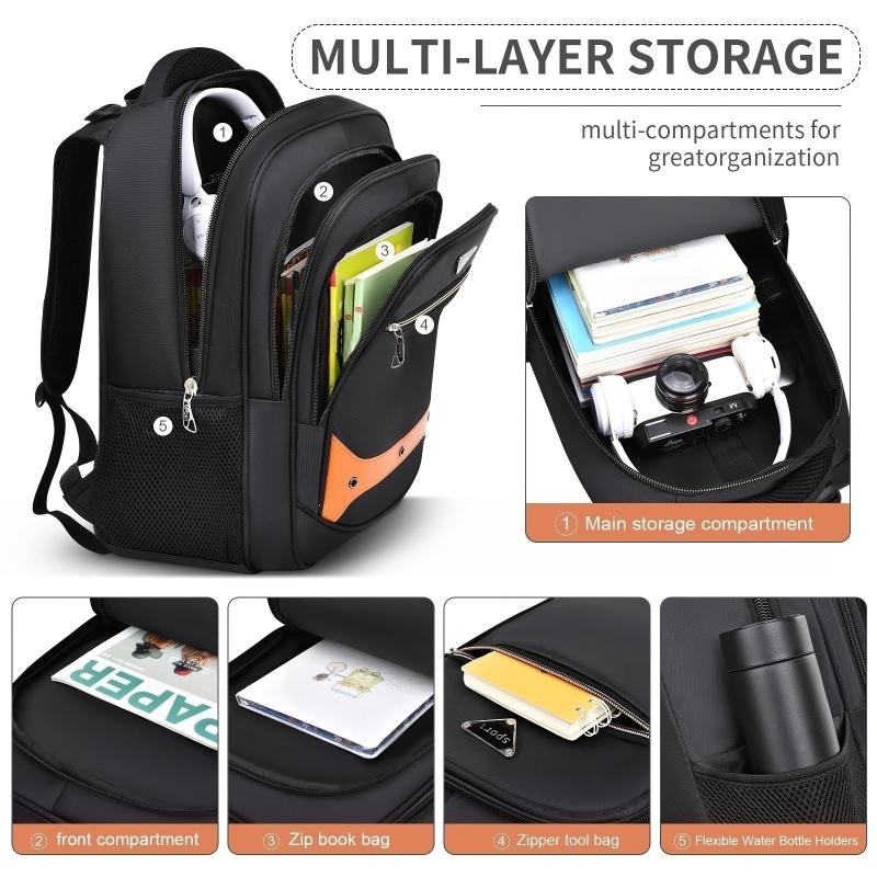3pcs Backpack Set Laptop Crossbody Bag Large Capacity Travel Back