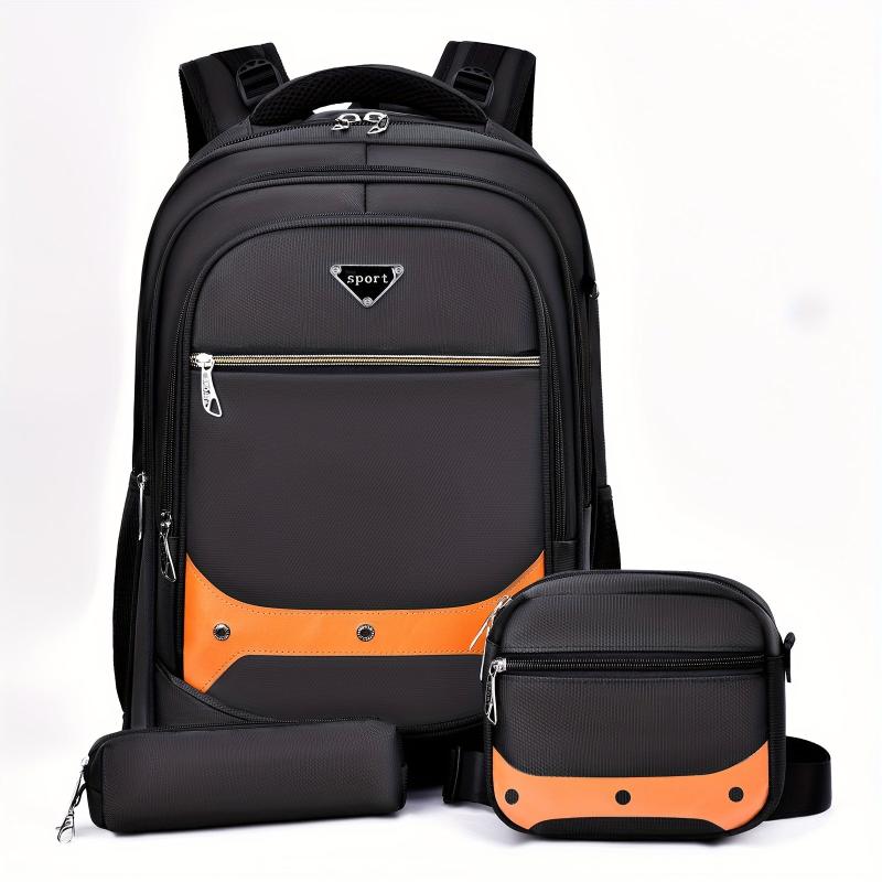 3pcs Backpack Set Laptop Crossbody Bag Large Capacity Travel Back
