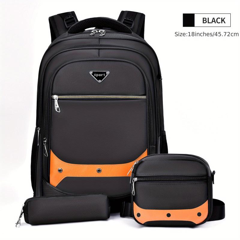 3pcs Backpack Set Laptop Crossbody Bag Large Capacity Travel Back