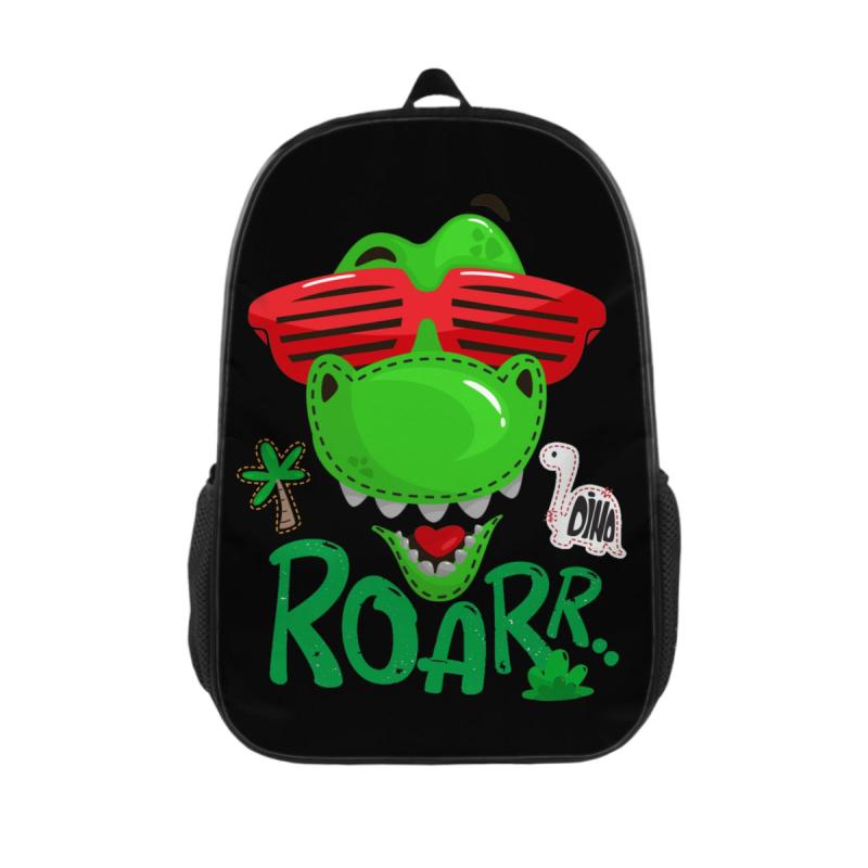 Colorful Dinosaur Sunglasses Print School Bag for Teens Boys Girls