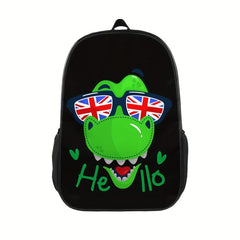 Colorful Dinosaur Sunglasses Print School Bag for Teens Boys Girls