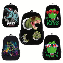 Colorful Dinosaur Sunglasses Print School Bag for Teens Boys Girls