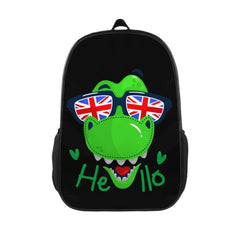 Colorful Dinosaur Sunglasses Print School Bag for Teens Boys Girls