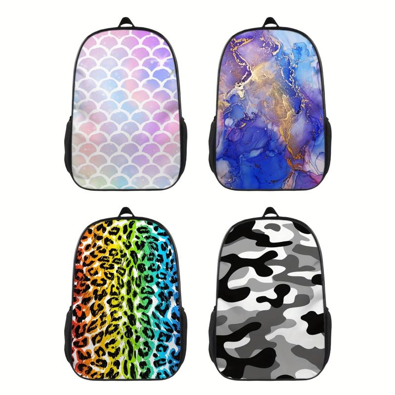 Colorful Mermaid Scale Backpack for Girls Boys Women Men