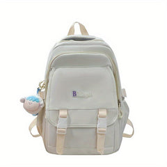 Retro Contrast Backpack Lightweight Large Capacity School Travel Bag