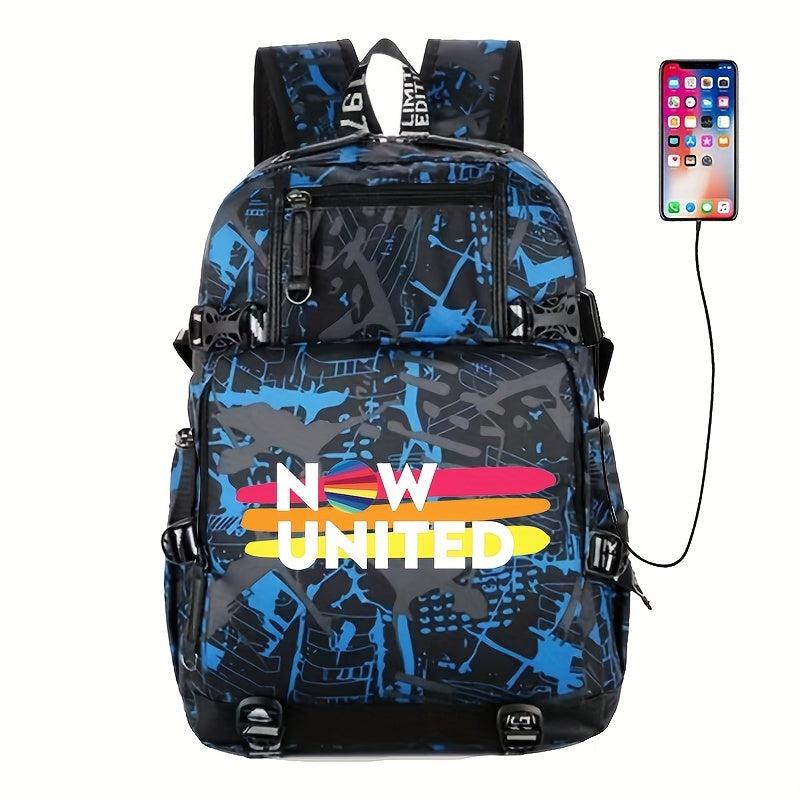 Large Capacity Casual Backpack with USB Charging