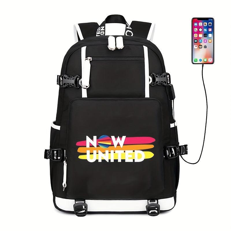Large Capacity Casual Backpack with USB Charging