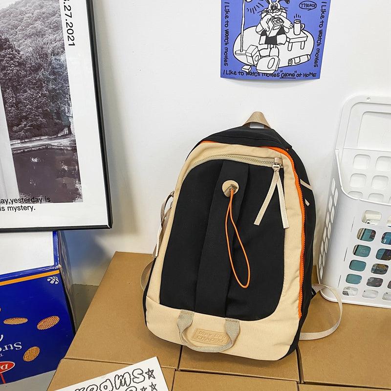 Large Capacity Block Backpack Casual School Bag Outdoor Travel Sports Daypack