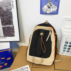 Large Capacity Block Backpack Casual School Bag Outdoor Travel Sports Daypack