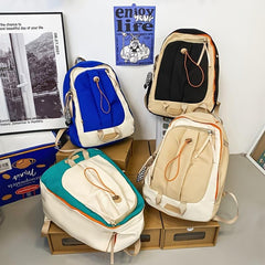 Large Capacity Block Backpack Casual School Bag Outdoor Travel Sports Daypack