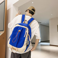 Large Capacity Block Backpack Casual School Bag Outdoor Travel Sports Daypack