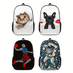 18 Cm Graphic Print Bookbags Lightweight Schoolbags - Assorted Colors & Designs
