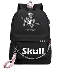 Halloween Skull Backpack Large Capacity Laptop Bag
