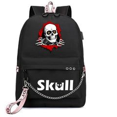 Halloween Skull Backpack Large Capacity Laptop Bag