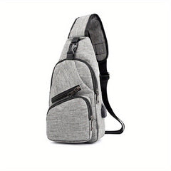 Outdoor Sling Bag Release Buckle Crossbody Bag With USB Charging Port