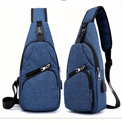Outdoor Sling Bag Release Buckle Crossbody Bag With USB Charging Port
