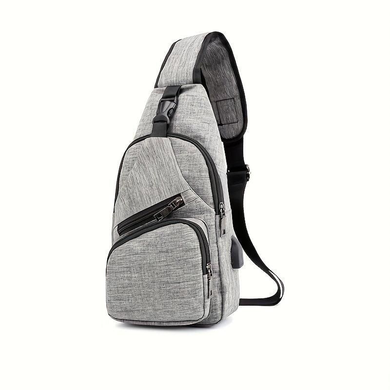 Outdoor Sling Bag Release Buckle Crossbody Bag With USB Charging Port