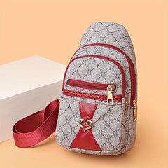 Classic Pattern Sling Bag Casual Multifunctional Chest Bag Women's Crossbody Bag