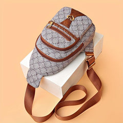Classic Pattern Sling Bag Casual Multifunctional Chest Bag Women's Crossbody Bag