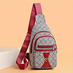 Classic Pattern Sling Bag Casual Multifunctional Chest Bag Women's Crossbody Bag