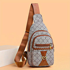 Classic Pattern Sling Bag Casual Multifunctional Chest Bag Women's Crossbody Bag