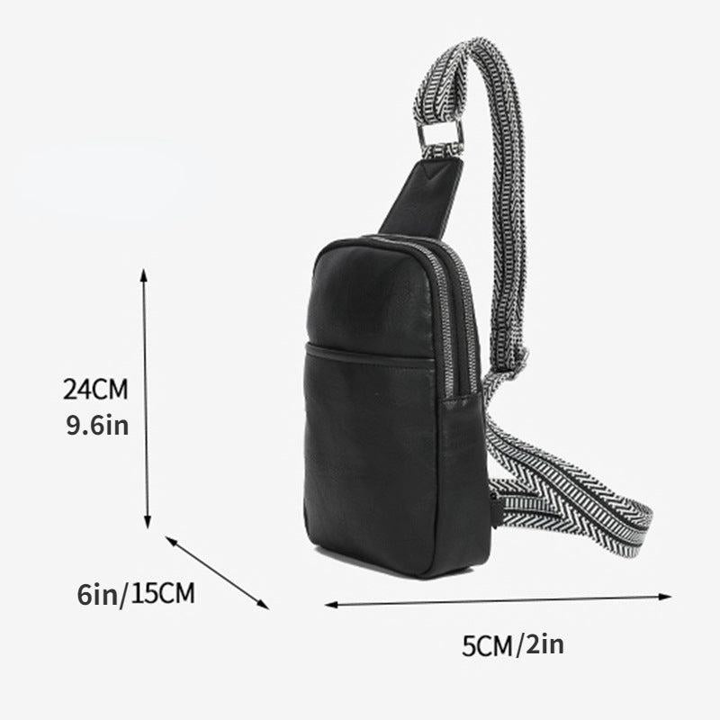 Casual Chest Bag PU Leather Sling Bag
