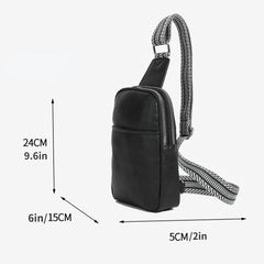 Casual Chest Bag PU Leather Sling Bag