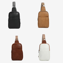 Casual Chest Bag PU Leather Sling Bag