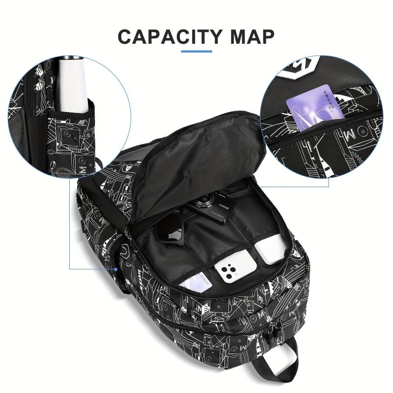 Lightweight College Laptop Backpack Large Capacity Travel Bag