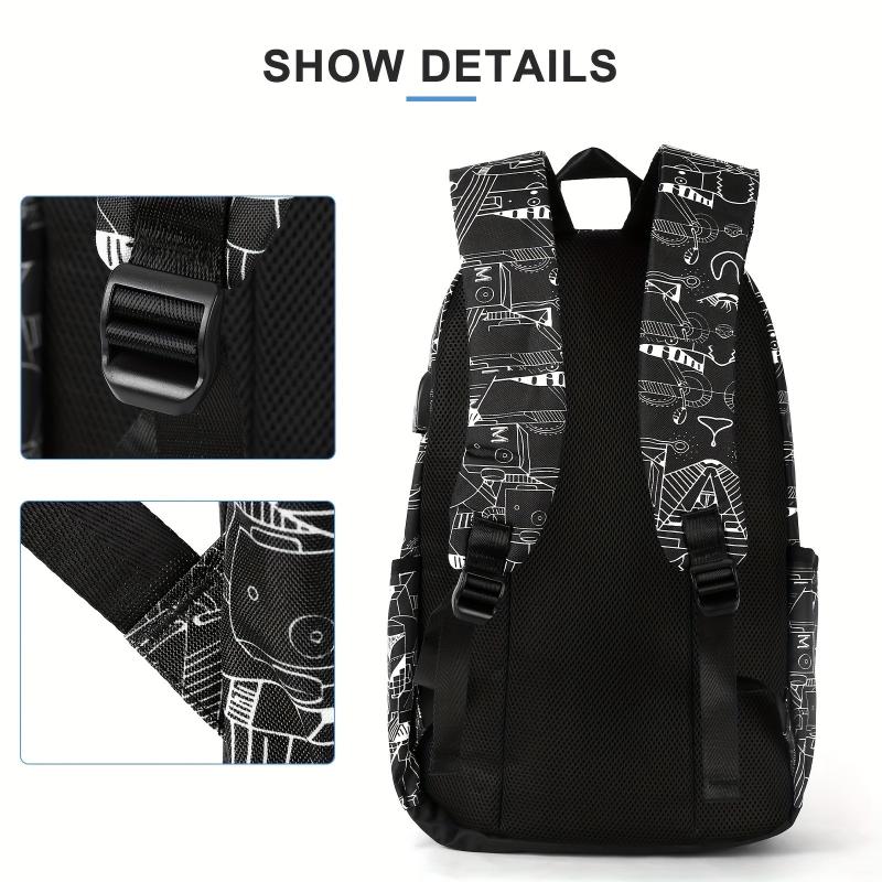 Lightweight College Laptop Backpack Large Capacity Travel Bag