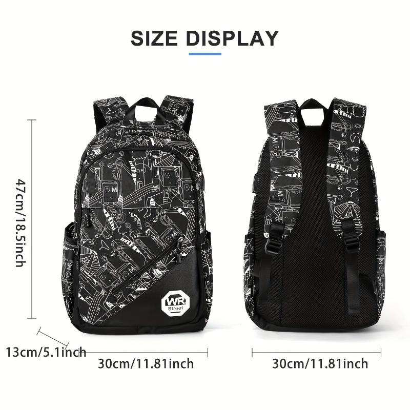 Lightweight College Laptop Backpack Large Capacity Travel Bag
