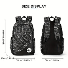 Lightweight College Laptop Backpack Large Capacity Travel Bag