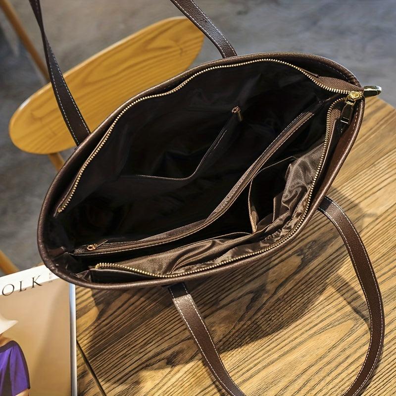 Men's Large Capacity Shoulder Hand Tote Bag for Work Computer