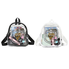 Casual Transparent PVC Backpack Letter Love Small Schoolbag