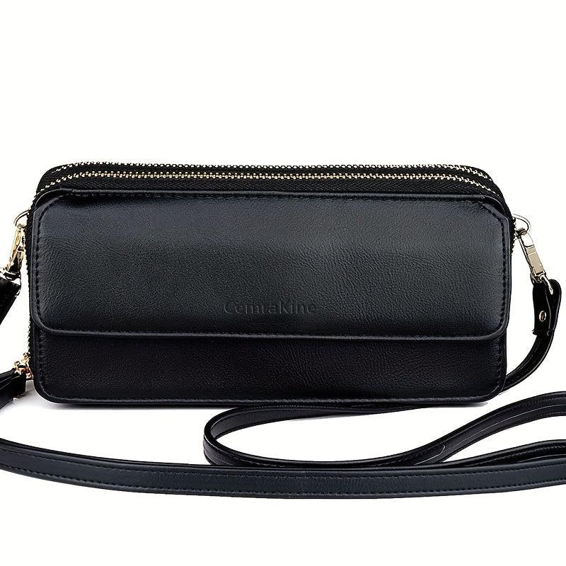 RFID Crossbody Wallet Wristlet Purse in Vegan Leather